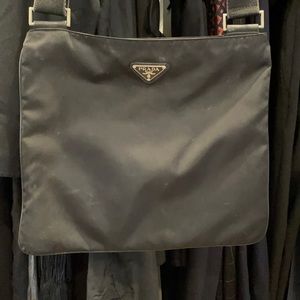 Prada Black Nylon Messenger Bag